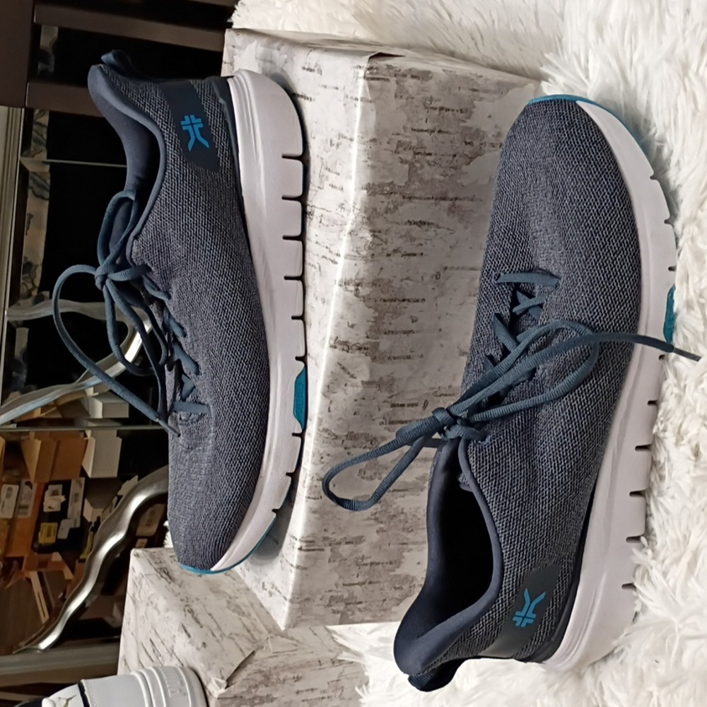 KURU FLEX Via Cloud Blue Athletic Shoes Orthopedic Arch Support Men's 12.5M